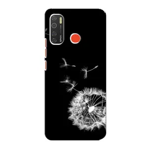 Силіконовий Чохол з кульбабками на TECNO Spark 5 Pro (Кульбабка на чорному)