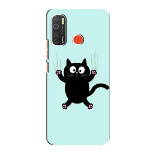 Силиконовый чехол с котиком для TECNO Spark 5 Pro (Падающий кот)