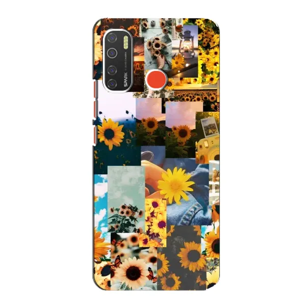 Чехол с рисунком «Подсолнуховый дизайн» для TECNO Spark 5 Pro Чехол с рисунком «Подсолнуховый дизайн» для TECNO Spark 5 Pro