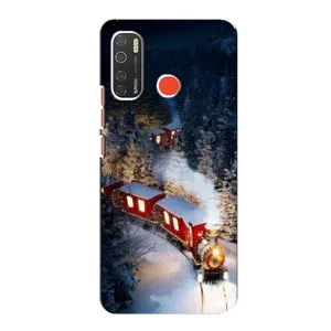 Силиконовый бампер на рождество для TECNO Spark 5 Pro (Поезд)