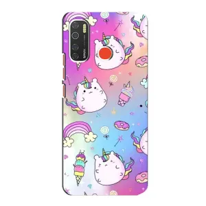 Чехол Unicorn на TECNO Spark 5 Pro (Радуга и Единорог)