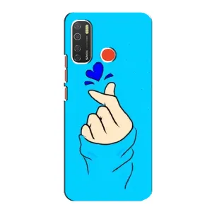 Чехлы (Знак сердечка) на TECNO Spark 5 Pro (Сердце на синем)