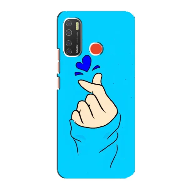 Чехол с рисунком «Сердце на синем» для TECNO Spark 5 Pro Чехол с рисунком «Сердце на синем» для TECNO Spark 5 Pro