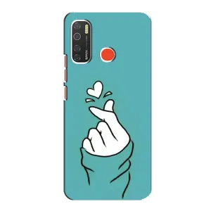 Чехлы (Знак сердечка) на TECNO Spark 5 Pro (Сердечко на бирюзовом)