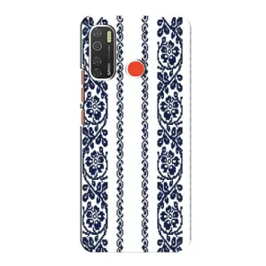 Силиконовый Чехол на TECNO Spark 5 Pro с картинкой Вышиванки (Синяя вышиванка)
