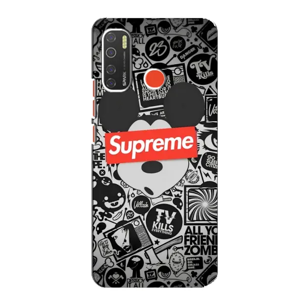 Чехол с рисунком «Supreme Маус» для TECNO Spark 5 Pro Чехол с рисунком «Supreme Маус» для TECNO Spark 5 Pro