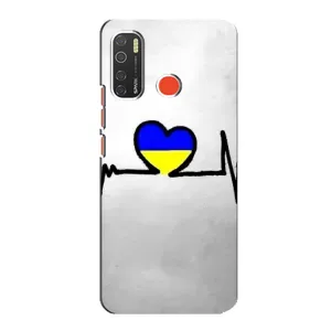 Силиконовый Чехол на TECNO Spark 5 Pro (Я-Украина) (Украинская кардиограмма)