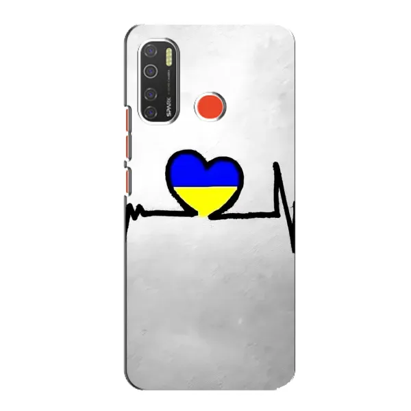 Чехол с рисунком «Украинская кардиограмма» для TECNO Spark 5 Pro Чехол с рисунком «Украинская кардиограмма» для TECNO Spark 5 Pro