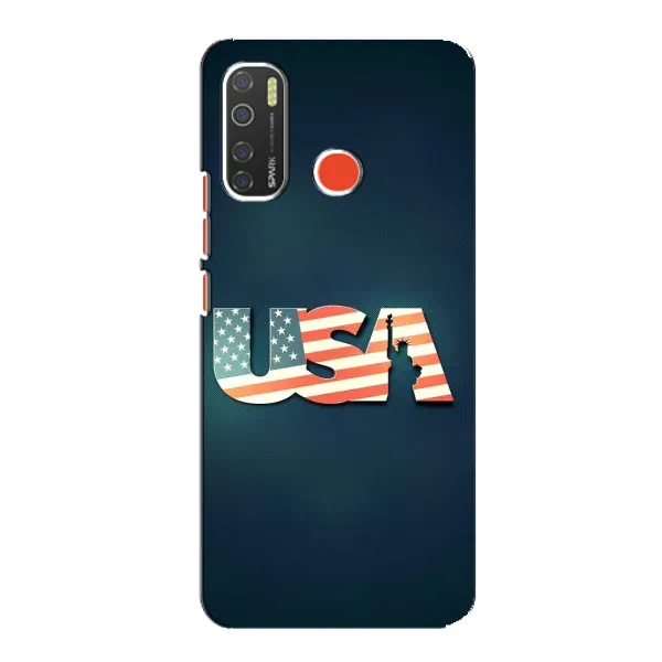 Чехол с рисунком «USA» для TECNO Spark 5 Pro Чехол с рисунком «USA» для TECNO Spark 5 Pro