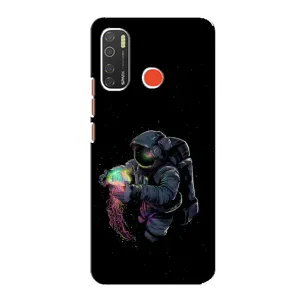Силиконовый Чехол с принтом "Космонавты" на TECNO Spark 5 Pro (В руках земля)