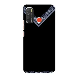 Силиконовый Чехол на TECNO Spark 5 Pro (Воротник вышиванки)