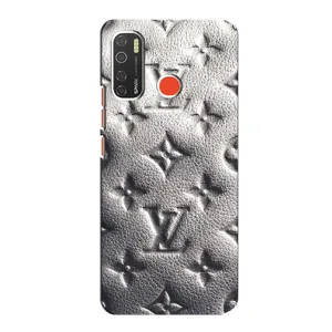 Текстурный Чехол Louis Vuitton для Техно Спарк 5 (Бежевый ЛВ)