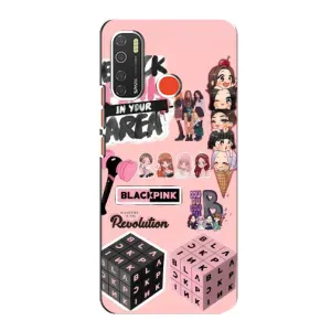 Чехлы с картинкой для TECNO Spark 5 (BLACK PINK коллаж)