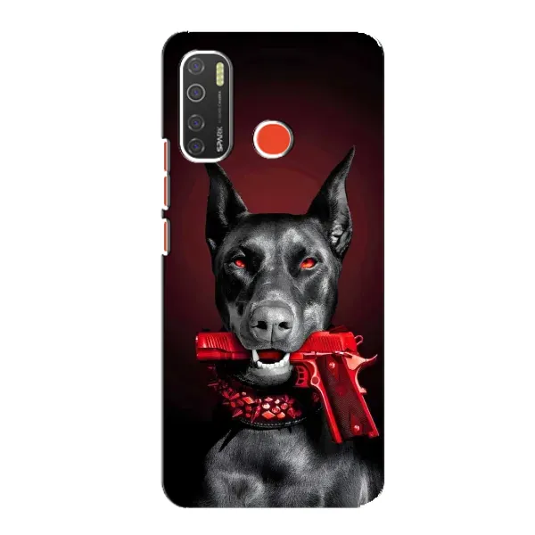 Чохол з малюнком «Доберман злий» для TECNO Spark 5 Чохол з малюнком «Доберман злий» для TECNO Spark 5