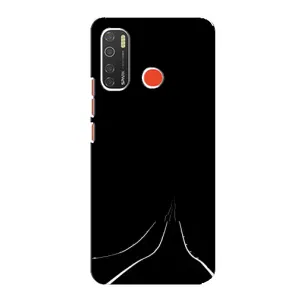 Чехол с картинками на черном фоне для TECNO Spark 5 (Дорога)