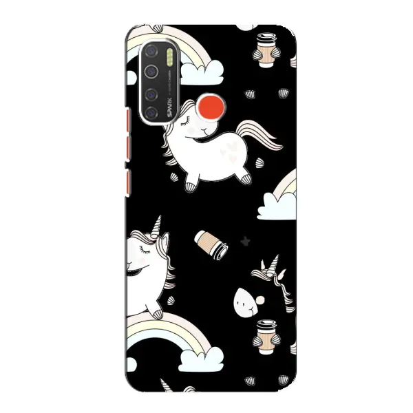 Чехол с рисунком «Единорог с кофе» для TECNO Spark 5 Чехол с рисунком «Единорог с кофе» для TECNO Spark 5