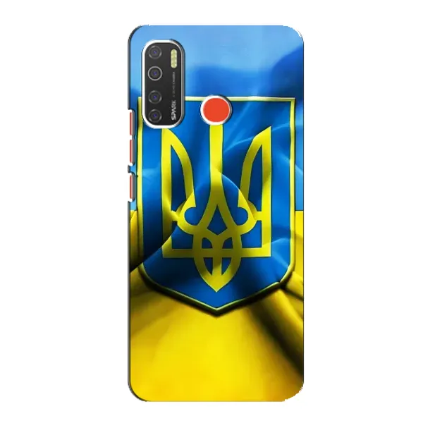 Чехол с рисунком «Герб и Флаг Украины» для TECNO Spark 5 Чехол с рисунком «Герб и Флаг Украины» для TECNO Spark 5