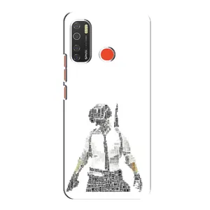 Силиконовый чехол с картинкой "Герой Pubg" на TECNO Spark 5 (Из букв)