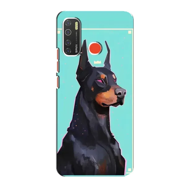 Чохол з малюнком «Король доберман» для TECNO Spark 5 Чохол з малюнком «Король доберман» для TECNO Spark 5