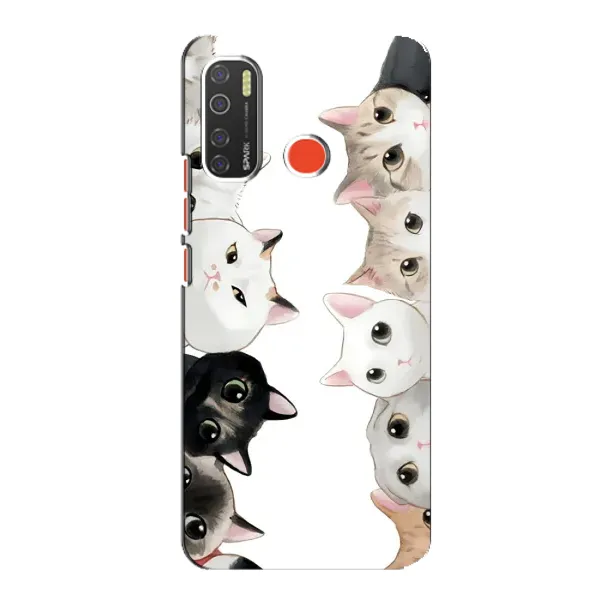 Чехол с рисунком «Коты» для TECNO Spark 5