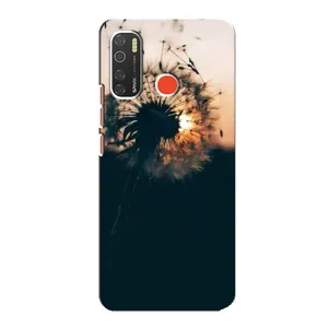 Силиконовый Чехол с одуванчиками на TECNO Spark 5 (Красивый одуванчик)