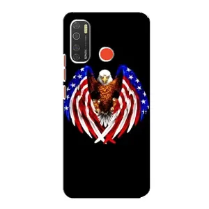 Чехол Флаг USA для TECNO Spark 5 (Крылья США)