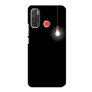 Чехол с картинками на черном фоне для TECNO Spark 5 (Лампочка)