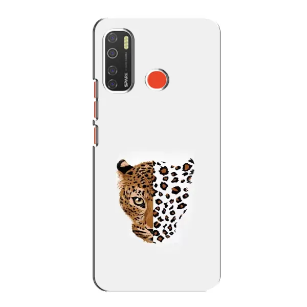 Чехол с рисунком «Леопард на белом» для TECNO Spark 5 Чехол с рисунком «Леопард на белом» для TECNO Spark 5