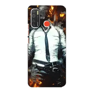 Силиконовый чехол с картинкой "Герой Pubg" на TECNO Spark 5 (Man Пубг)