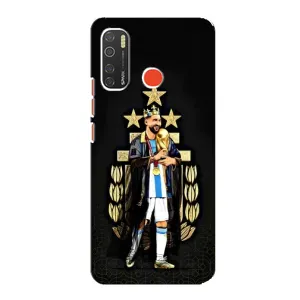 Чехлы Лео Месси Аргентина для TECNO Spark 5 (Месси король)