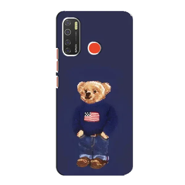 Чехол с рисунком «Мишка USA» для TECNO Spark 5 Чехол с рисунком «Мишка USA» для TECNO Spark 5