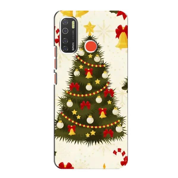 Чехол с рисунком «Новогодний принт» для TECNO Spark 5 Чехол с рисунком «Новогодний принт» для TECNO Spark 5