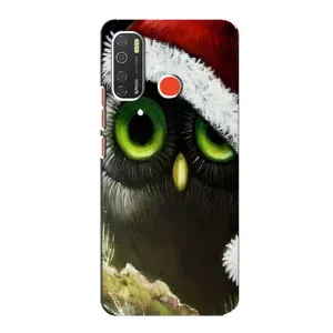 Чехлы с принтом СОВЫ для TECNO Spark 5 (Новогодняя Сова)