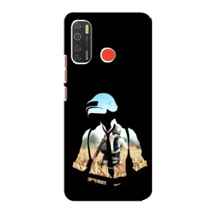 Силиконовый чехол с картинкой "Герой Pubg" на TECNO Spark 5 (Пубг мен)
