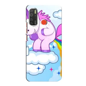 Чохол Unicorn на TECNO Spark 5 (Веселка Єдиноріга)