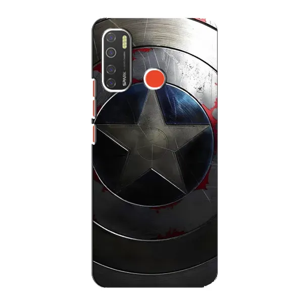 Чехол с рисунком «Ретро Щит Капитана» для TECNO Spark 5 Чехол с рисунком «Ретро Щит Капитана» для TECNO Spark 5