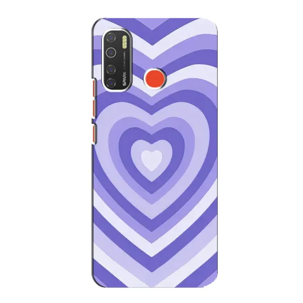 Чехол с рисунком «Сердце фиолет» для TECNO Spark 5 Чехол с рисунком «Сердце фиолет» для TECNO Spark 5