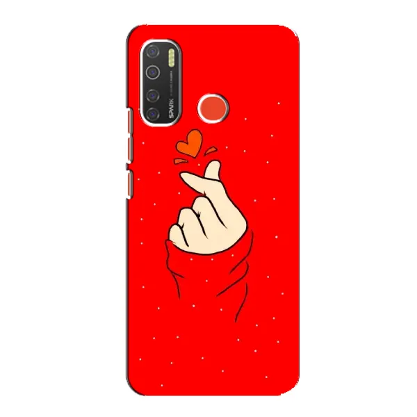 Чохол з малюнком «Сердечко на червоному» для TECNO Spark 5 Чохол з малюнком «Сердечко на червоному» для TECNO Spark 5