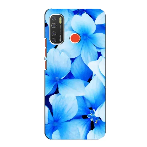 Чехол с рисунком «Синие цветы» для TECNO Spark 5 Чехол с рисунком «Синие цветы» для TECNO Spark 5