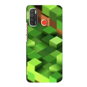 Чехлы для TECNO Spark 5 (Персонажи Майн Крафт) (Текстура)