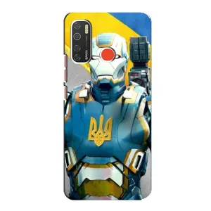 Силіконовий Чохол на TECNO Spark 5 (Я-Україна) (Український робокоп)