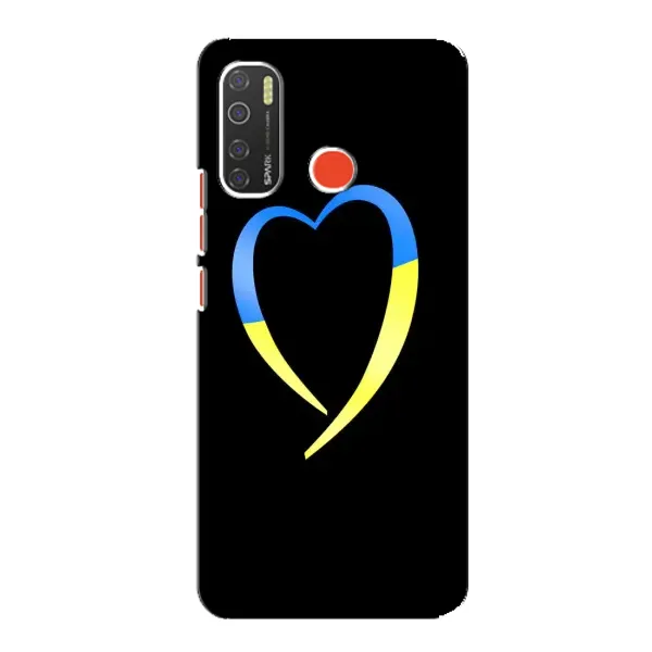 Чехол с рисунком «Украинское сердце» для TECNO Spark 5 Чехол с рисунком «Украинское сердце» для TECNO Spark 5