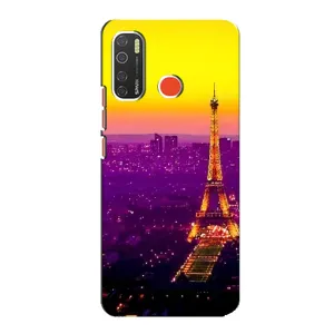 Чехол с Эйфелевой башней на TECNO Spark 5 (Яркая башня)