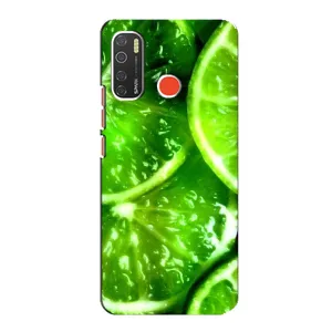 Чехол с изображением вкусной еды для TECNO Spark 5 (Яркий ЛАЙМ)