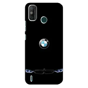 Силиконовый бампер с картинкой машины на TECNO Spark 6 GO (KE5) (Черный BMW)