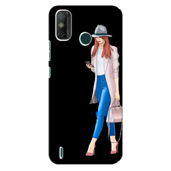 Чехол с рисунком «Девушка со смартфоном» для TECNO Spark 6 GO (KE5) Чехол с рисунком «Девушка со смартфоном» для TECNO Spark 6 GO (KE5)