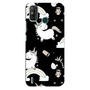 Чехол Unicorn на TECNO Spark 6 GO (KE5) (Единорог с кофе)