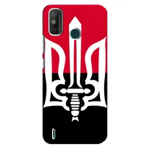 Чехлы УПА (Красно-Чёрный) на TECNO Spark 6 GO (KE5) (Герб Украины)