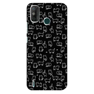 Чехол на тематику: Коты для TECNO Spark 6 GO (KE5) (Котики на черном)