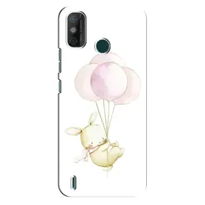Силиконовый бампер с картинкой животных для TECNO Spark 6 GO (KE5) (Кролик и шарики)